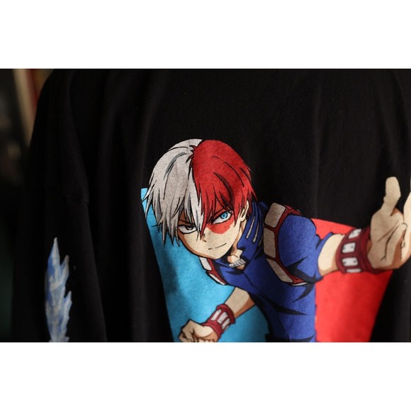 My Hero Academia Men's Shoto Todoroki Fire And Ice Character Anime T-Shirt XL - Picture 6 of 11